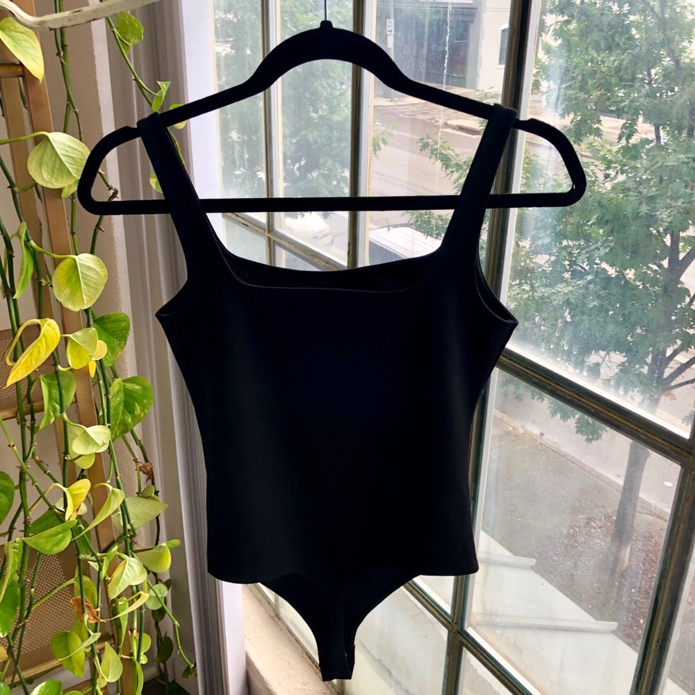 Express Black Square Neck Body Suit